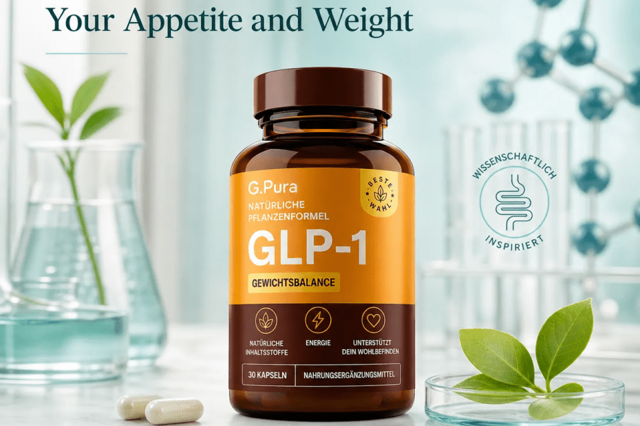 Diagram showing how GLP-1 hormone affects appetite control and weight management
